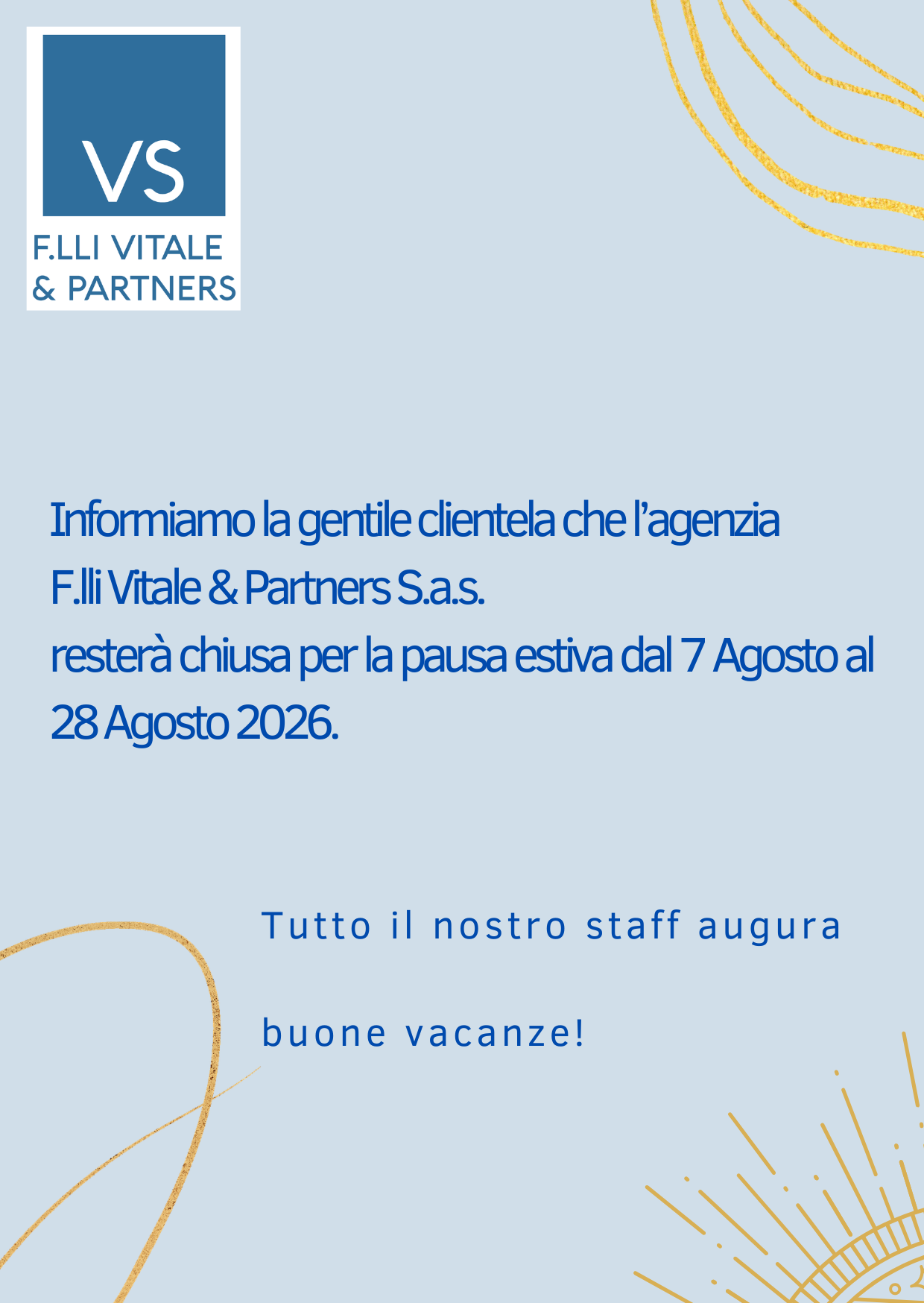 Chiusa per la pausa estiva 